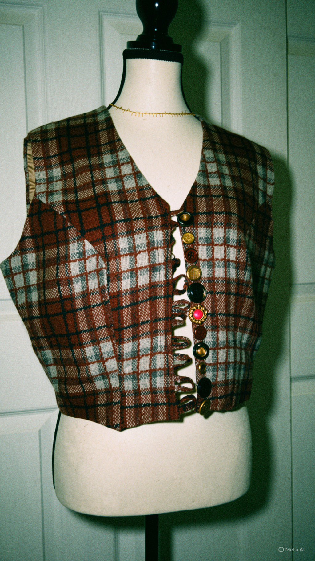 The Mismatch Blazer (Vest) - Brown Plaid