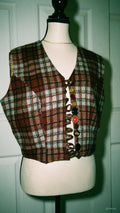 The Mismatch Blazer (Vest) - Brown Plaid
