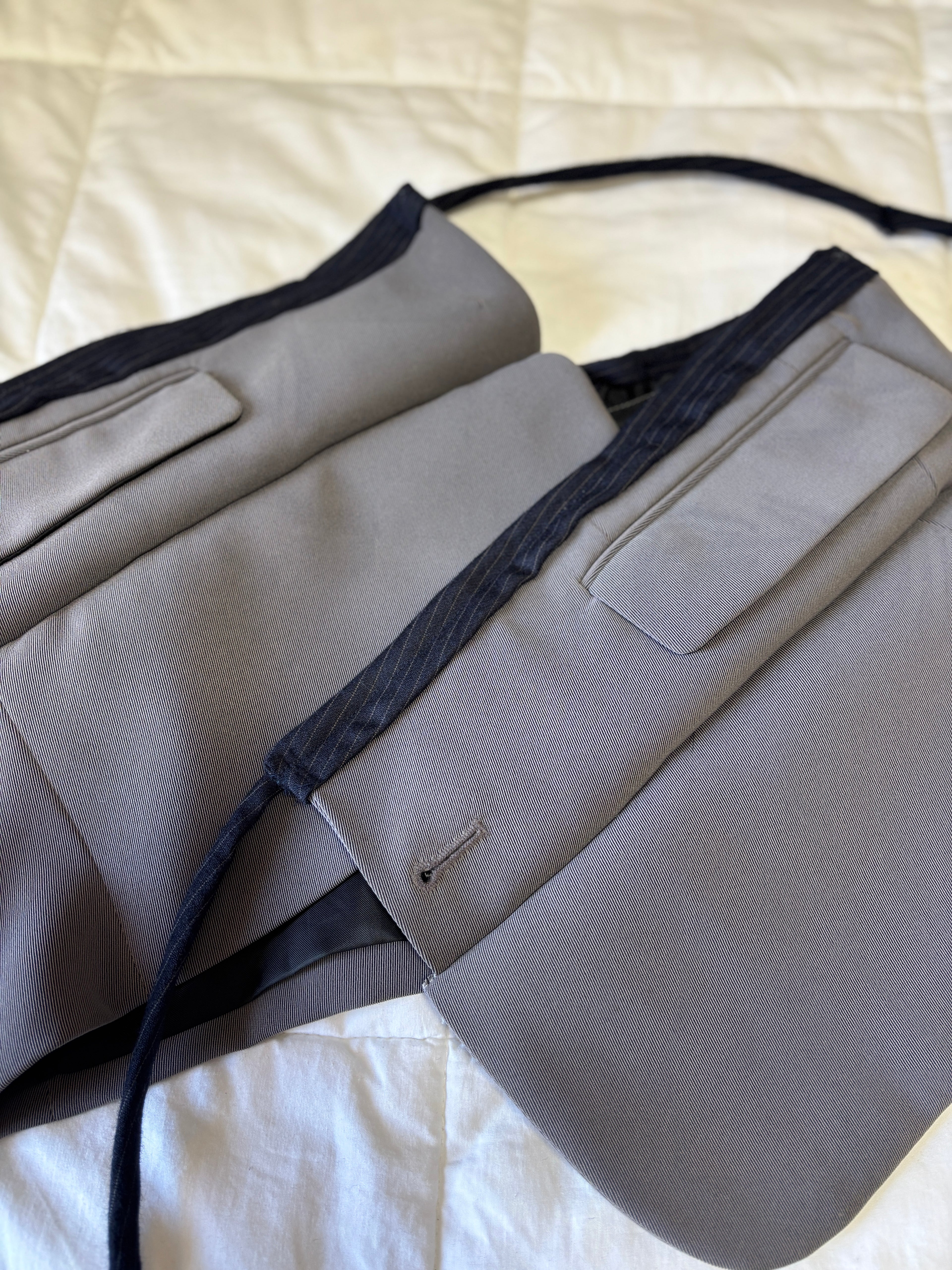 The Apron Skirt Blazer - Grey & Navy
